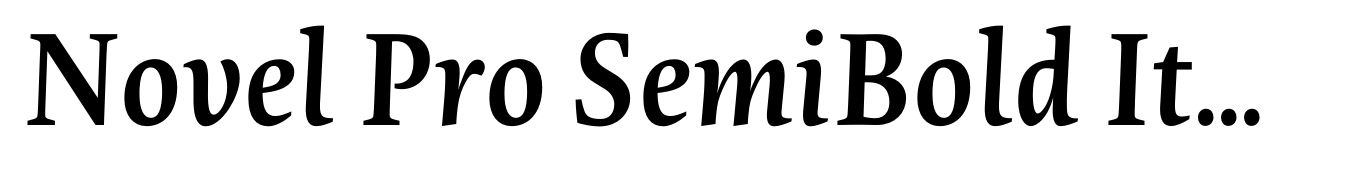 Novel Pro SemiBold Italic